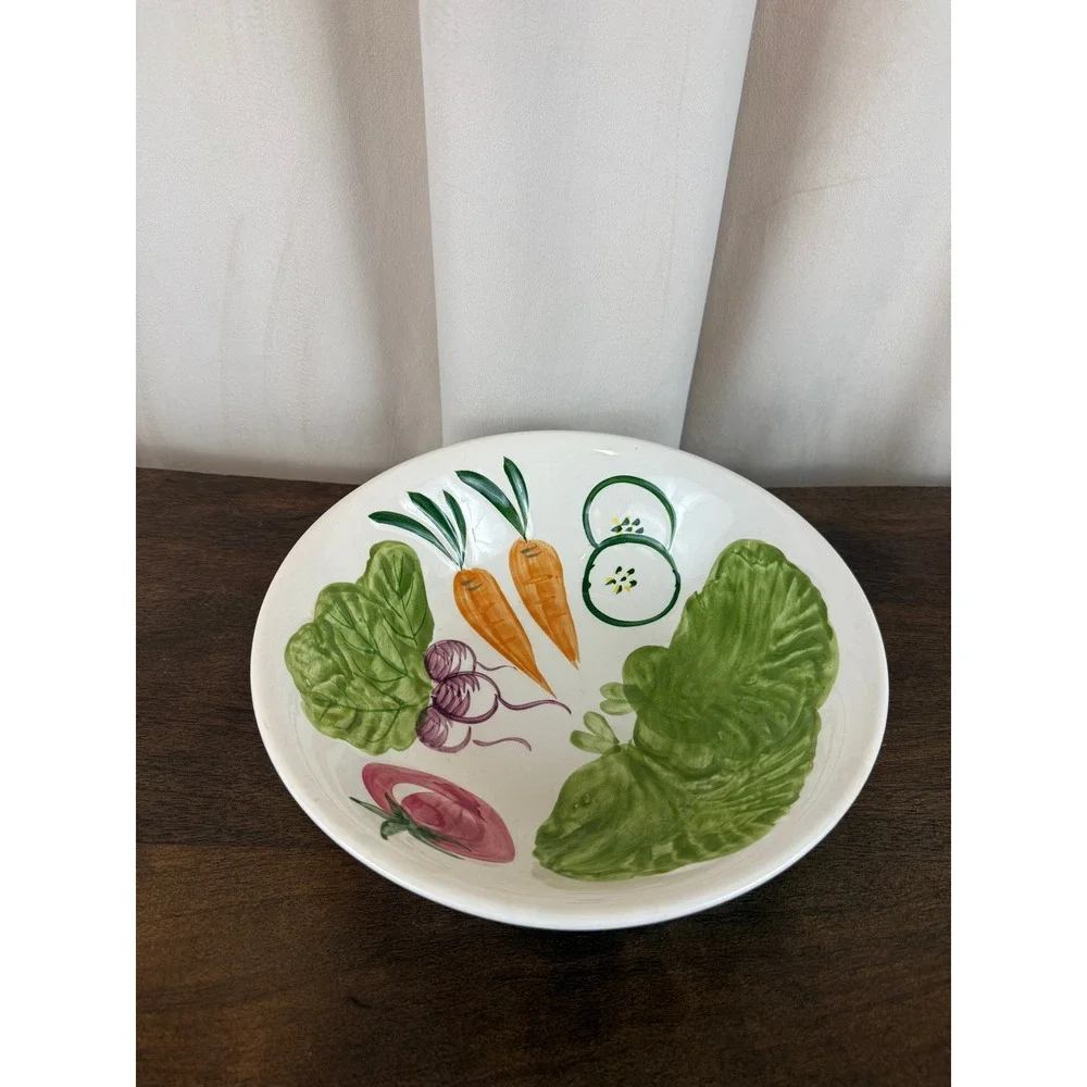 VTG‎ Ironstone Hand Painted Vegetables Large 10